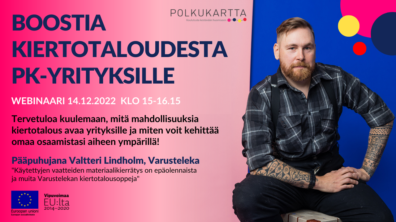 Valtteri Lindholmin valokuva ja webinaarin tiedot