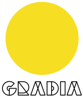 Gradia-pampula Gradian logo ja keltainen pallo