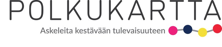 Polkukartta-tunnus ja slogan: Askeleita kestävään tulevaisuuteen