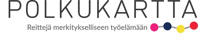 Polkukartta-tunnus ja slogan: Reittejä merkitykselliseen työelämään