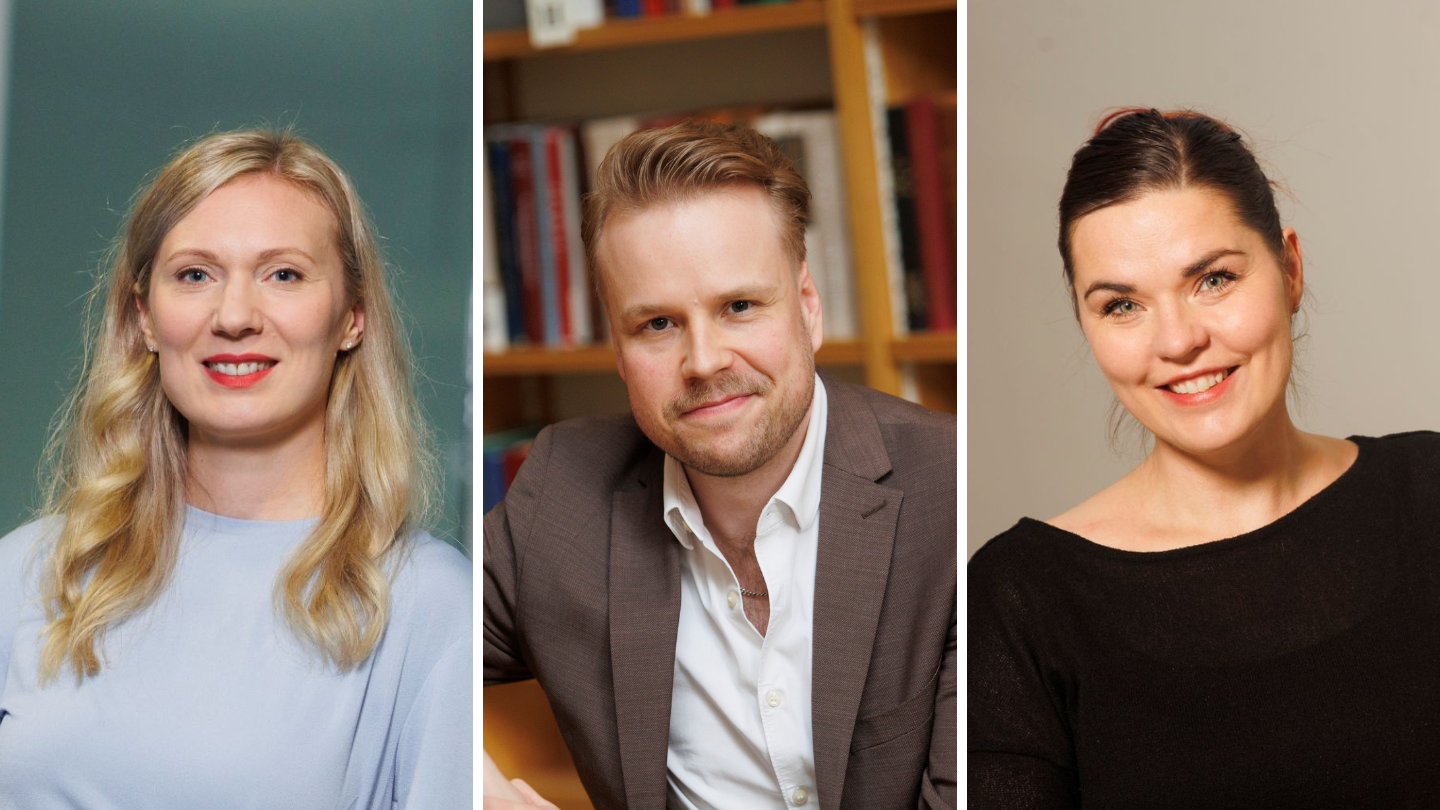 Anu Tourunen, Samuel Lindholm ja Mira Kajanus