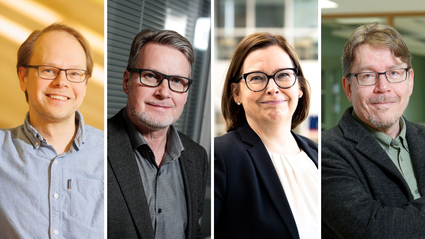 Jarmo Hämäläinen (vas.), Paavo Leppänen,  Marja-Kristiina Lerkkanen ja Mikko Aro.