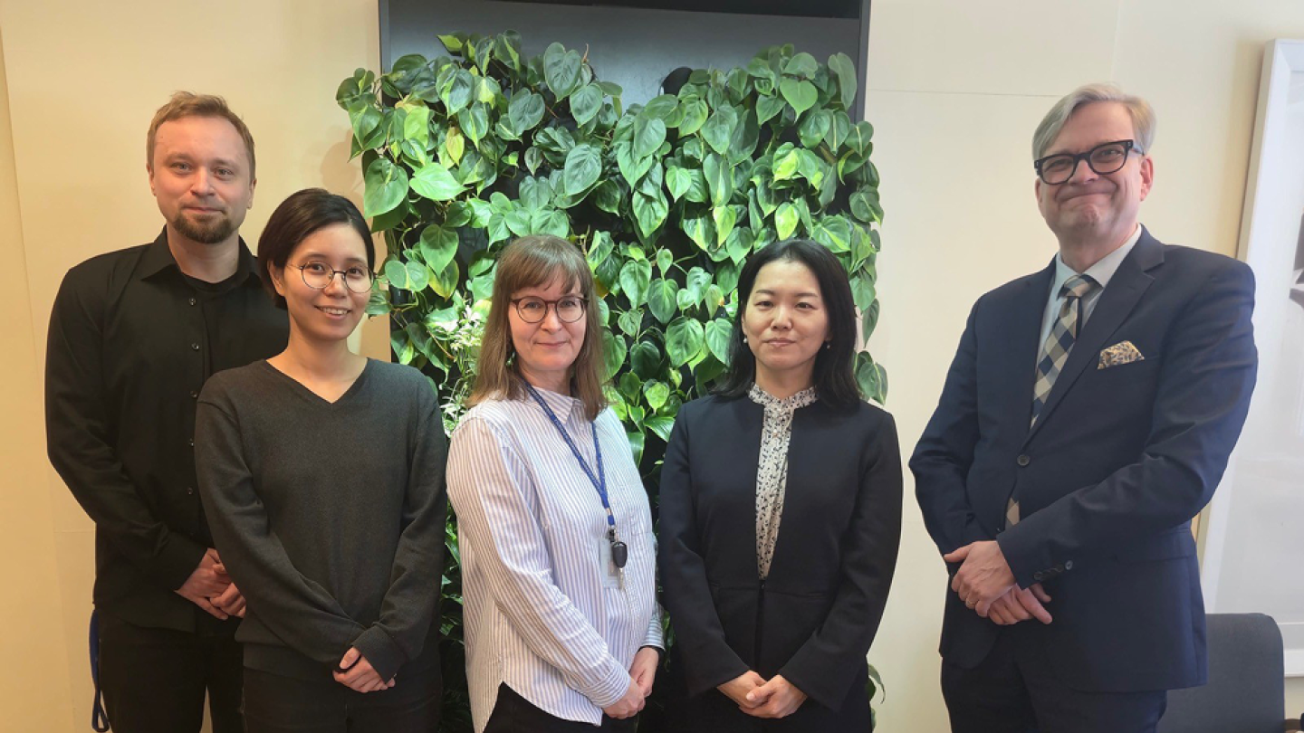 Hiroko Sugiki (next to me) from The Japan Foundation, together with our Japanese language and culture team: Jussi Jussila, Akiko Ichinose and Pauliina Takala from University of Jyväskylä.