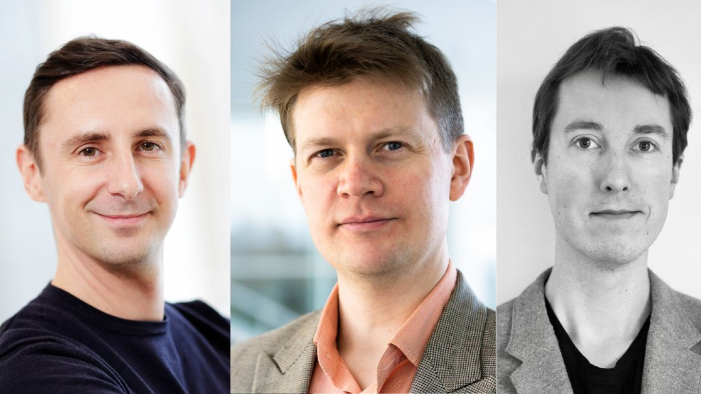 Fabien Cougnon, Ilkka Kronholm ja Tuomas Orponen.