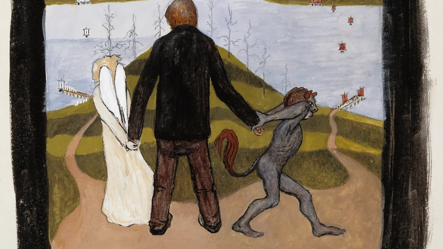 At the cross roads, Hugo Simberg (1896), Ateneum (CC)