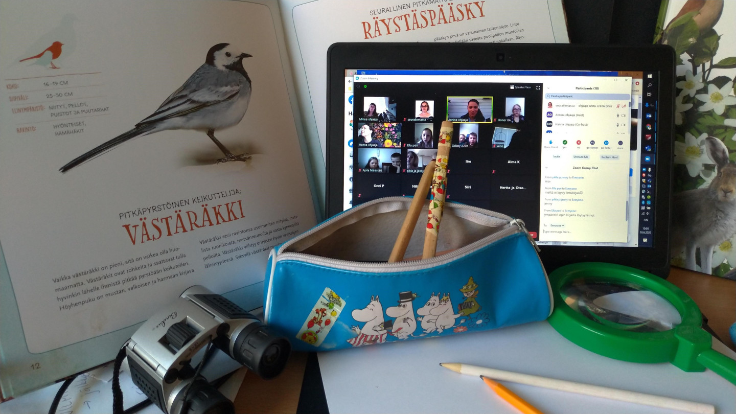 Luontoleiri verkossa, kuva: AnnaLeena Kähkönen.