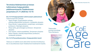 Mainos tapahtumasta ja ohjelma