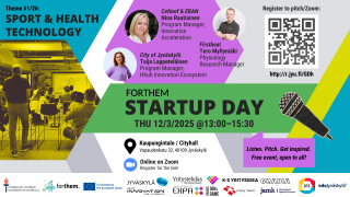 FORTHEM Startup Day theme sport and health technologies