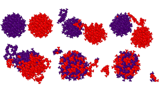 Tiolaattisuojattu 144 kulta-atomin klusteri. 