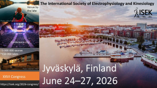ISEK konferenssi 24.-27.2026 Jyväskylässä. Kuvakollaasi, jossa näkyy Jyväskylän satama, järvellä melova ihminen, Paviljongin konserttisali sekä Sataman Viilu -rakennus.