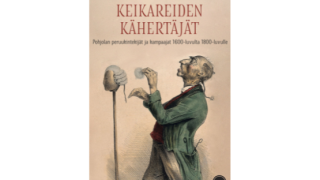 Kansikuva teoksesta Keikareiden kähertäjät - Keikareiden kähertäjät — Pohjolan peruukintekijät ja kampaajat 1600-luvulta 1800-luvulle. Kansikuvassa on maalaus peruukintekijästä työssään.  