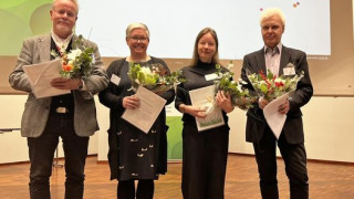 Kuvassa (vas.) Hannu Simola, AnneMari Väisänen, Maija Lanas ja Jukka Husu. Kuvaaja: AnnaMaija Tuuliainen
