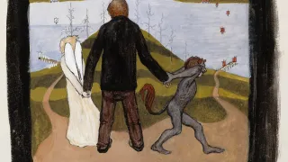 At the cross roads, Hugo Simberg (1896), Ateneum (CC)