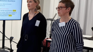 Susanna Lepola ja Paula Savela kevätseminaarin Opiskelijavalinnattyöpajassa