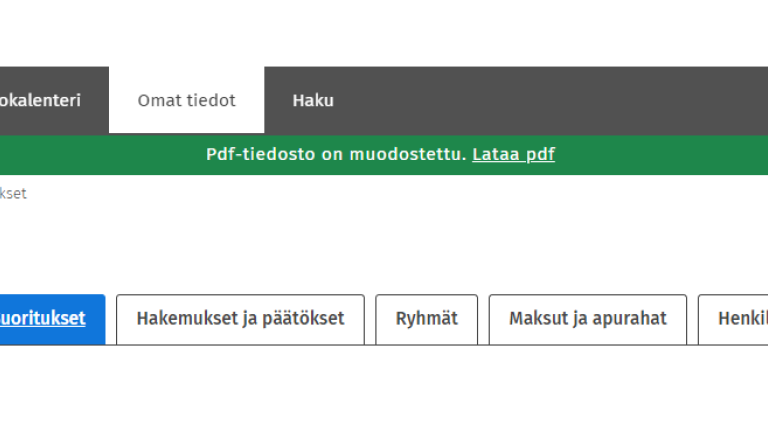 Opintosuoritusotteen lataaminen