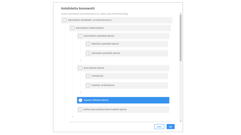 Kohdistettu kommentti