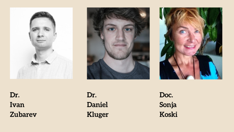 Pictures of Doctor Ivan Zubarev, Doctor Daniel Kluger and Docent Sonja Koski