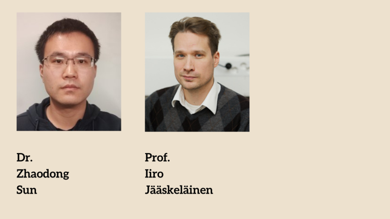 Pictures of Doctor Zhaodong Sun and Professor Iiro Jääskeläinen