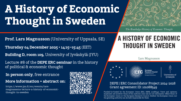 Lars Magnusson DEPE lecture flyer