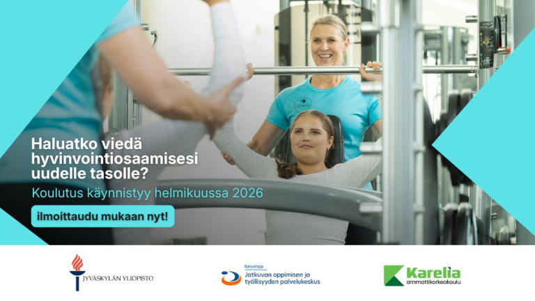 Hyvinvointivalmennus-täydennyskoulutuksen mainoskuva
