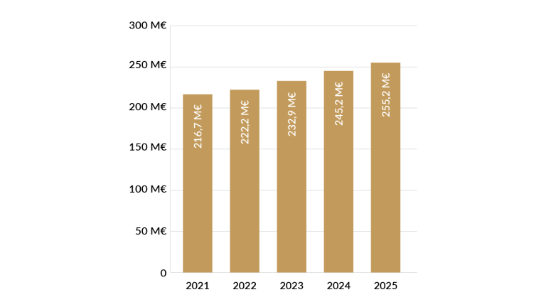 Liikevaihto 2021-2025