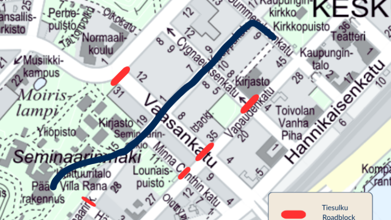 Picture showing the route of Conferment Procession. The same route is also described in the text.