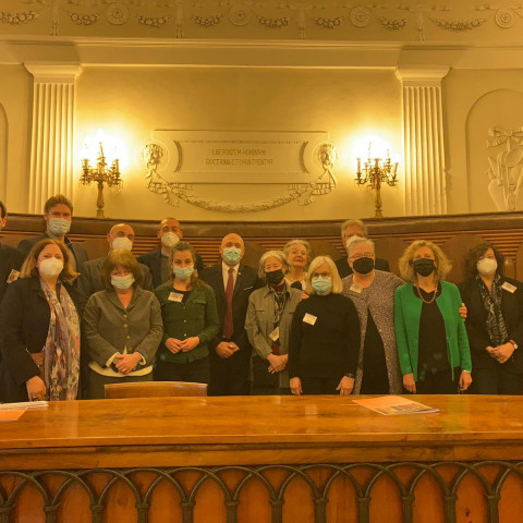 The speakers and the Rector Magnificus of the University of Siena