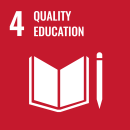 Logo of SDG 4 Quality education 