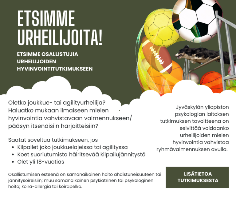 Etsimme urheilijoita tutkimukseen!