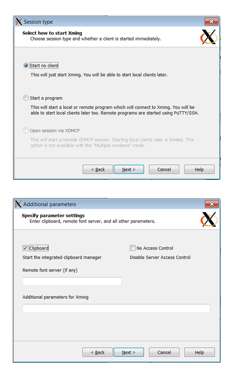 How to connect to the CIBR server, step two.
