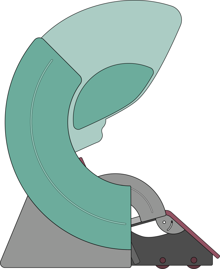 Illustration of an MEG scanner.