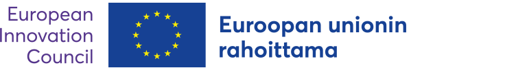 Logo, joka kertoo, että hankeen on rahoittanut Euroopan unionin EIC Fund.