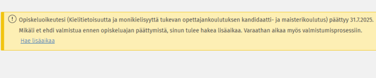 Lisäajan hakeminen