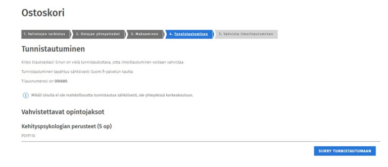 Kuvankaappaus Sisussa tunnistautumisesta.